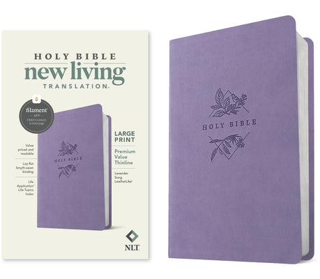 NLT Large Print Premium Value Thinline Bible, Filament Enabled (Leatherlike, Lavender Song) by New Living Translation