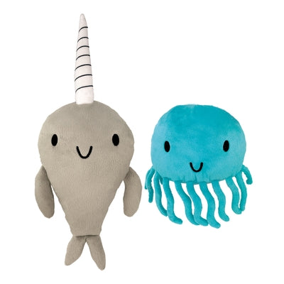 Narwhal and Jelly Plush Set: 14 and 7 W/Tentacles by Clanton, Ben