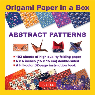 Origami Paper in a Box - Abstract Patterns: 192 Sheets of Tuttle Origami Paper: 6x6 Inch Origami Paper Printed with 10 Different Patterns: 32-Page Ins by Tuttle Studio