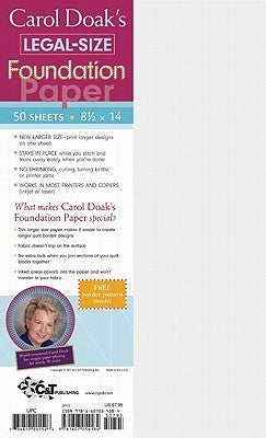 Carol Doak's Legal-Size Foundation Paper by Doak, Carol