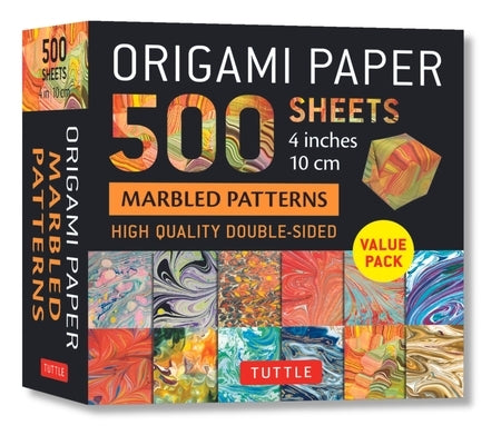 Origami Paper 500 Sheets Marbled Patterns 4 (10 CM) by Tuttle Studio