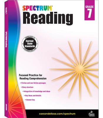 Spectrum Reading Workbook, Grade 7: Volume 105 by Spectrum