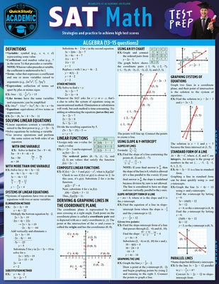 SAT Math Test Prep: A Quickstudy Laminated Reference Guide by Reiss, Stephen