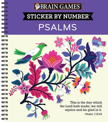 Brain Games - Sticker by Number: Psalms (28 Images to Sticker) by Publications International Ltd