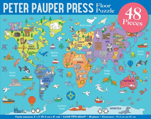 World Map Floor Puzzle by Peter Pauper Press