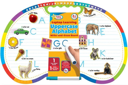 Active Minds Laptop Learning Write-And-Erase Board Uppercase Alphabet by Sequoia Children's Publishing