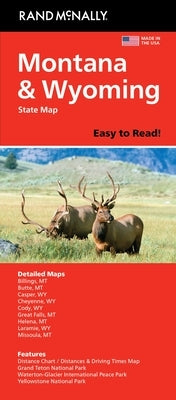 Rand McNally Easy to Read: Montana, Wyoming State Map by Rand McNally