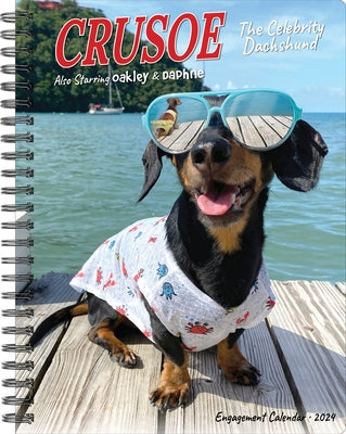 Crusoe the Celebrity Dachshund 2024 6.5 X 8.5 Engagement Calendar by Ryan Beauchesne