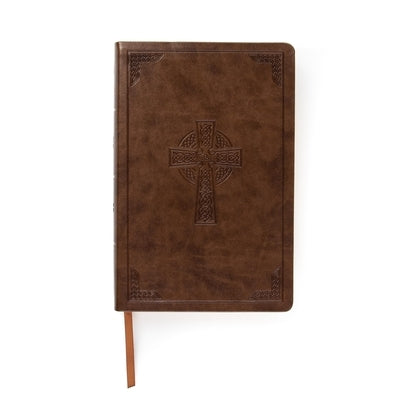CSB Large Print Personal Size Reference Bible, Brown Celtic Cross Leathertouch by Csb Bibles by Holman