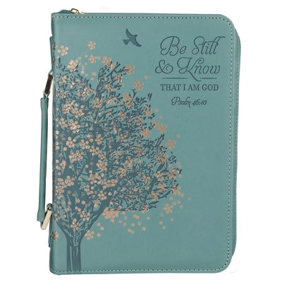 Bible Cover Fashion Teal Be Still Ps. 46:10 by Christian Art Gifts