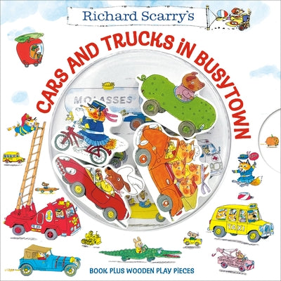 Richard Scarry's Cars and Trucks in Busytown: Book Plus Wooden Play Pieces by Scarry, Richard