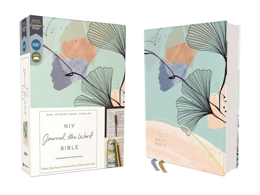 Niv, Journal the Word Bible (Perfect for Note-Taking), Leathersoft, Teal/Floral, Red Letter, Comfort Print: Reflect, Take Notes, or Create Art Next to by Zondervan