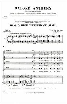 Hear O Thou Shepherd of Israel: Vocal Score by Mathias, William