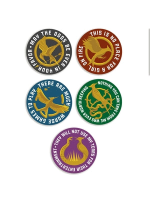 The Hunger Games: Mockingjay Icon Stickers - Sticker Set of 5 by Out of Print