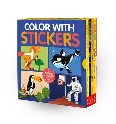 Color with Stickers 4-Book Boxed Set: Dinosaurs; Space; Jungle; Ocean by Marx, Jonny