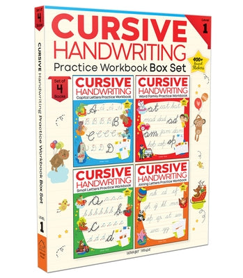 Cursive Handwriting: Small Letters, Capital Letters, Joining Letters and Word Family: Level 1 Practice Workbooks for Children (Set of 4 Books) by Wonder House Books
