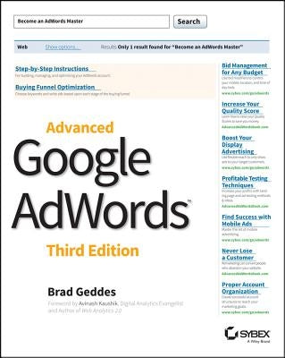 Advanced Google Adwords by Geddes, Brad