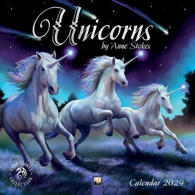 Unicorns by Anne Stokes Wall Calendar 2024 (Art Calendar) by Flame Tree Studio