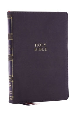 Nkjv, Compact Center-Column Reference Bible, Gray Leathersoft, Red Letter, Comfort Print by Thomas Nelson