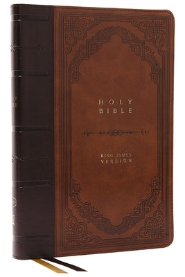 KJV Bible, Giant Print Thinline Bible, Vintage Series, Leathersoft, Brown, Red Letter, Thumb Indexed, Comfort Print: King James Version by Thomas Nelson