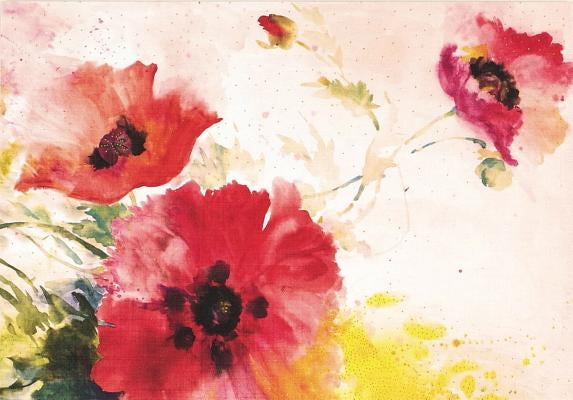 Note Card Watercolor Poppies by Peter Pauper Press, Inc