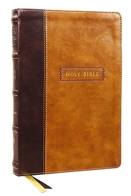 KJV Holy Bible with Apocrypha and 73,000 Center-Column Cross References, Brown Leathersoft, Red Letter, Comfort Print: King James Version by Thomas Nelson