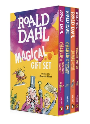 Roald Dahl Magical Gift Boxed Set (4 Books): Charlie and the Chocolate Factory, James and the Giant Peach, Fantastic Mr. Fox, Charlie and the Great Gl by Dahl, Roald