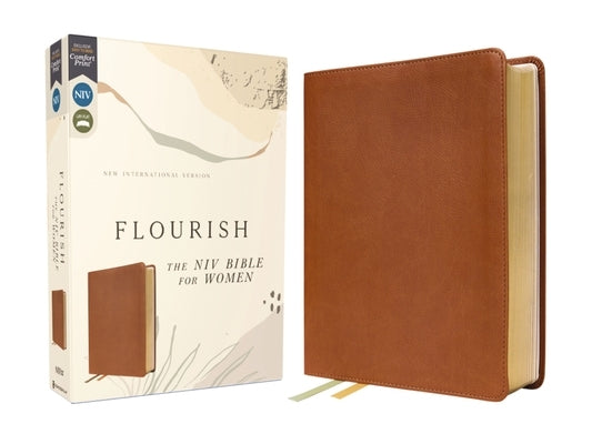 Flourish: The NIV Bible for Women, Leathersoft, Brown, Comfort Print by Livingstone Corporation