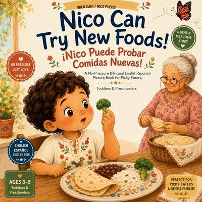 Nico Can Try New Foods! - ¡Nico Puede Probar Comidas Nuevas!: A No-Pressure Bilingual English-Spanish Picture Book for Picky Eaters, Toddlers & Presch by Evergreen, Lila
