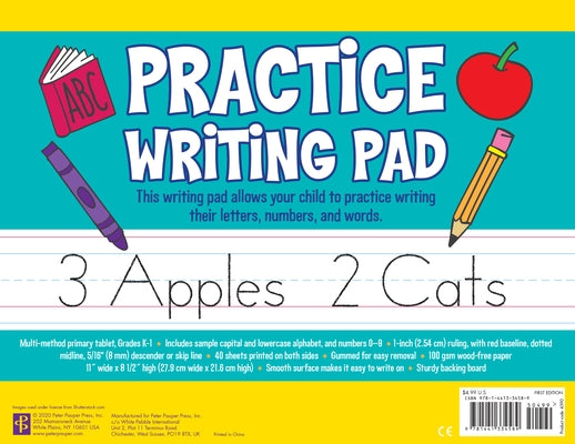 Practice Writing Pad (80 Sheets) by Peter Pauper Press Inc