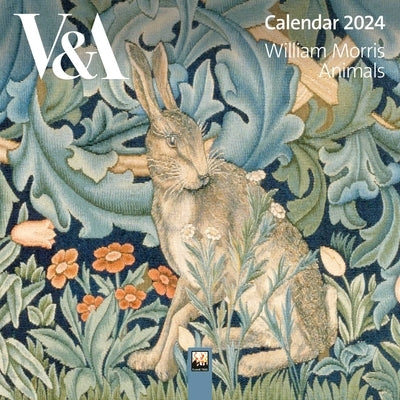 V&a: William Morris Animals Mini Wall Calendar 2024 (Art Calendar) by Flame Tree Studio