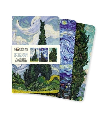 Vincent Van Gogh: Cypresses Set of 3 Mini Notebooks by Flame Tree Studio