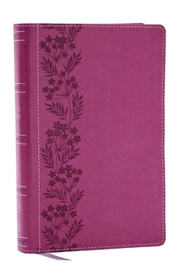 NKJV Personal Size Large Print Bible with 43,000 Cross References, Pink Leathersoft, Red Letter, Comfort Print (Thumb Indexed) by Thomas Nelson