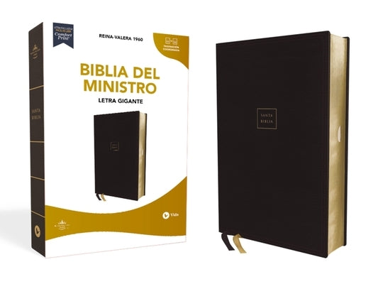 Rvr60, Biblia del Ministro, Letra Gigante, Leathersoft, Negro, Palabras de Jes?s En Rojo, Comfort Print by Vida