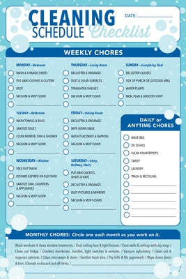 Cleaning Schedule Checklist Note Pad (60 Sheets) by Peter Pauper Press Inc