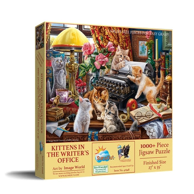 Kittens in the Writers Office 1000 PC Puzzle by Image World