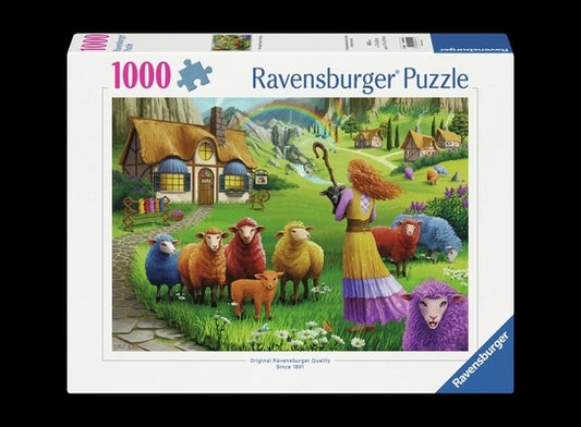 The Happy Sheep Yarn Shop 1000 PC Puzzle by Ravensburger