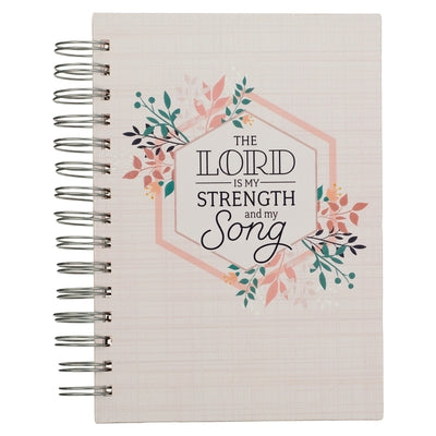 Christian Art Gifts Journal W/Scripture for Women Lord in My Strength & Song Psalm 118:14 Bible Verse Color 192 Ruled Pages, Large Hardcover Notebook, by Christianart Gifts