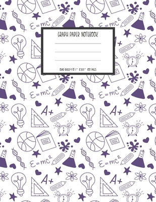 Graph Paper Notebook: 1/2 Inch Squares for Girls - Purple and White by Hayes, Montana