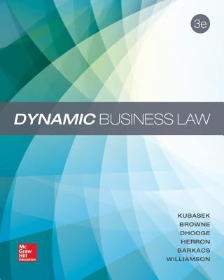 Loose-Leaf Dynamic Business Law by Kubasek, Nancy K.