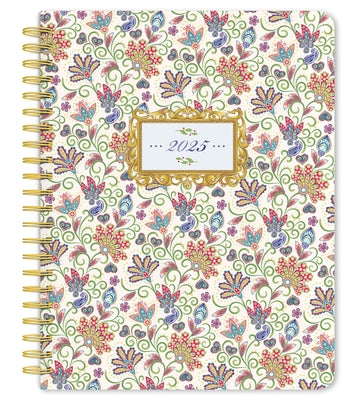 Tuscan Delight 2025 6 X 7.75 Inch Weekly Desk Planner Foil Stamped Cover by Browntrout