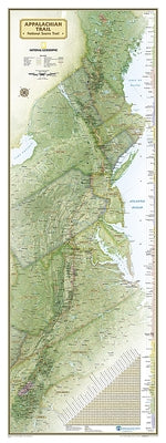 National Geographic Appalachian Trail Wall Map in Gift Box (18 X 48 In) by National Geographic Maps