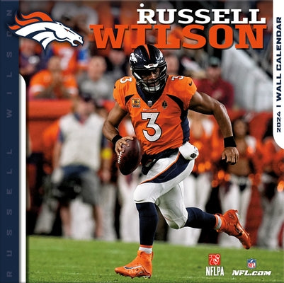 Denver Broncos Russell Wilson 2024 12x12 Player Wall Calendar by Turner Sports