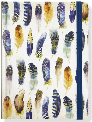 Jrnl Mid Watercolor Feathers by Peter Pauper Press, Inc