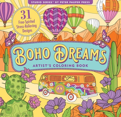Boho Dreams Adult Coloring Book (31 Stress-Relieving Designs) by Peter Pauper Press Inc