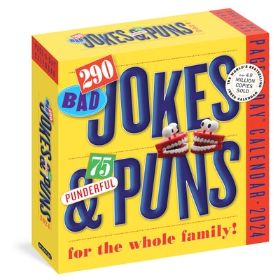 290 Bad Jokes & 75 Punderful Puns for the Whole Family Page-A-Day Calendar 2024: The World's Bestselling Jokes Calendar by Workman Calendars