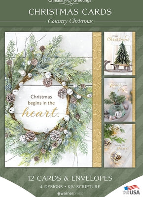 Boxed Cards - Assorted - Christmas - Country Christmas - (Kjv) by Warner Press