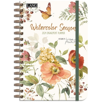 Watercolor Seasons 2024 Spiral Engagement Planner by Audit, Lisa