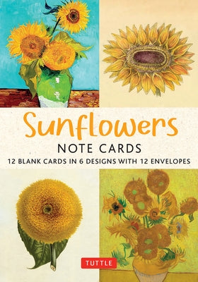 Sunflowers - 12 Blank Note Cards: 12 Blank Cards in 6 Designs with 12 Envelopes in a Keepsake Box by Tuttle Studio