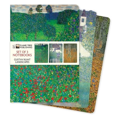 Gustav Klimt: Landscapes Set of 3 Standard Notebooks by Flame Tree Studio